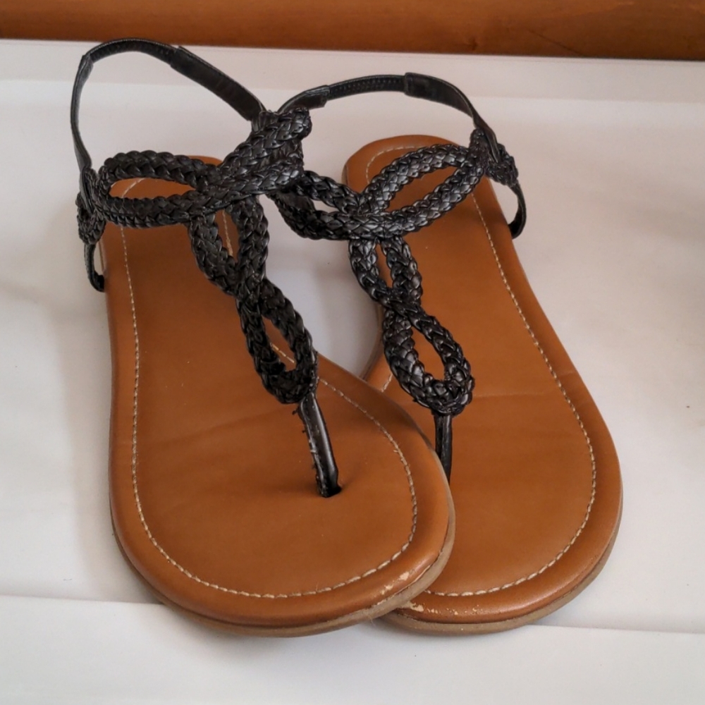 Black Sandles slightly worn